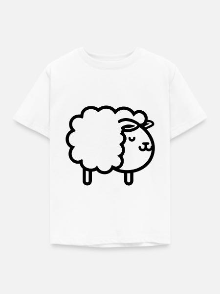 Schaf - Kinder T-Shirt - Weiß