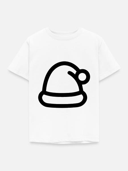 Weihnachtsmütze - Kinder T-Shirt - Weiß