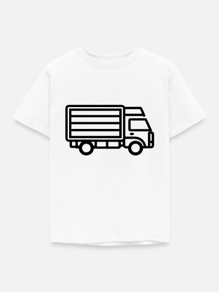 Lkw - Kinder T-Shirt - Weiß