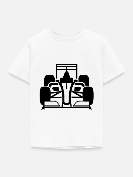 F1-Rennwagen - Kinder T-Shirt - Weiß