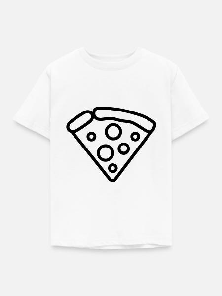 Pizzastück - Kinder T-Shirt - Weiß