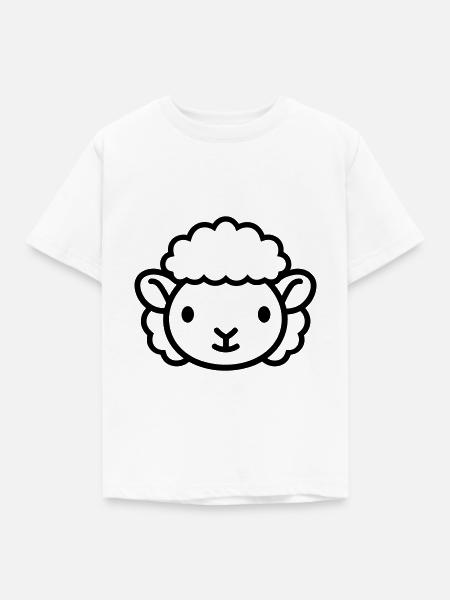 Schaf - Kinder T-Shirt - Weiß
