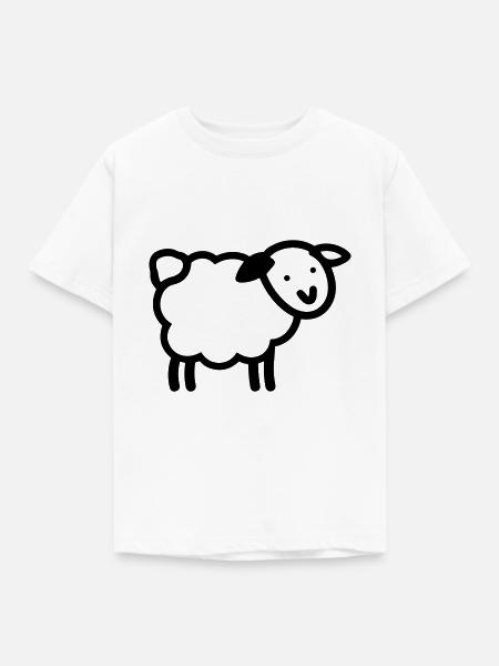 Schaf - Kinder T-Shirt - Weiß