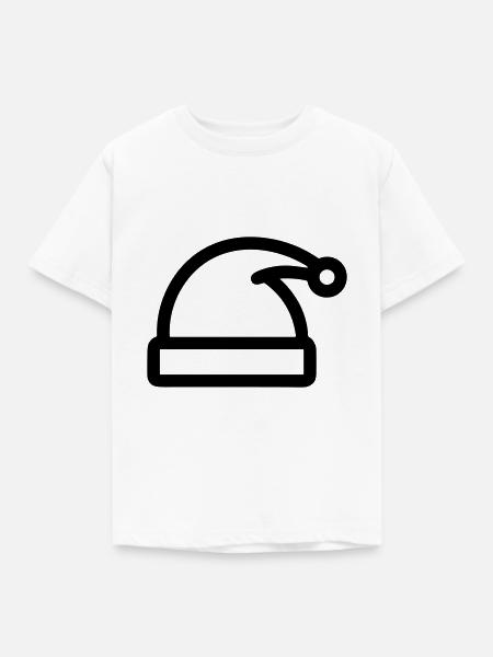 Weihnachtsmütze - Kinder T-Shirt - Weiß