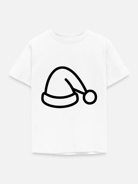 Weihnachtsmütze - Kinder T-Shirt - Weiß