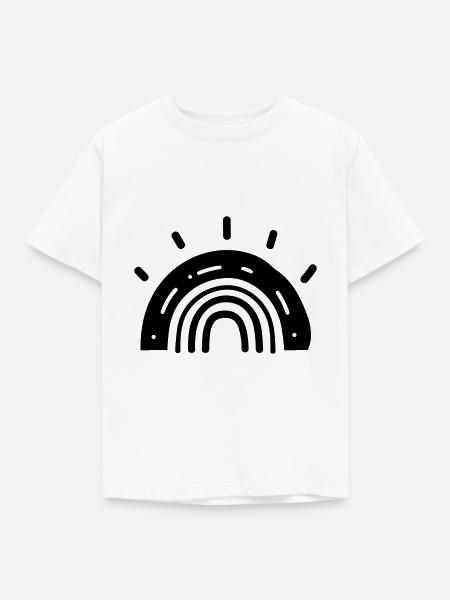 Regenbogen - Kinder T-Shirt - Weiß