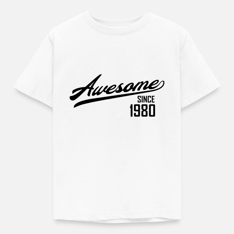 Awesome Since 1980 - Kinder T-Shirt - Weiß