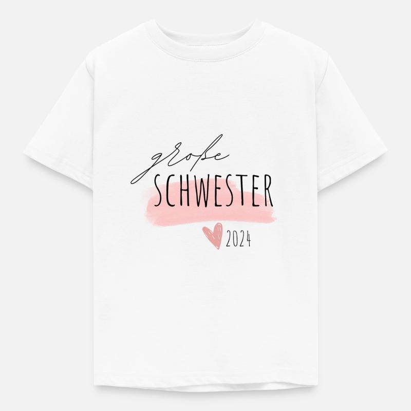 Große Schwester 2024 - Kinder T-Shirt - Weiß