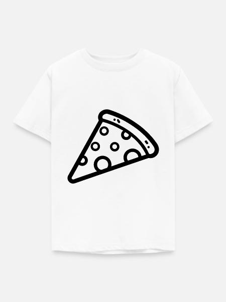 Pizzastück - Kinder T-Shirt - Weiß