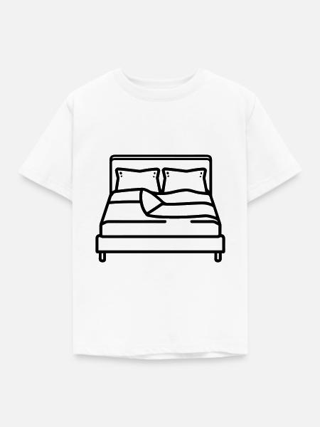 Bett - Kinder T-Shirt - Weiß