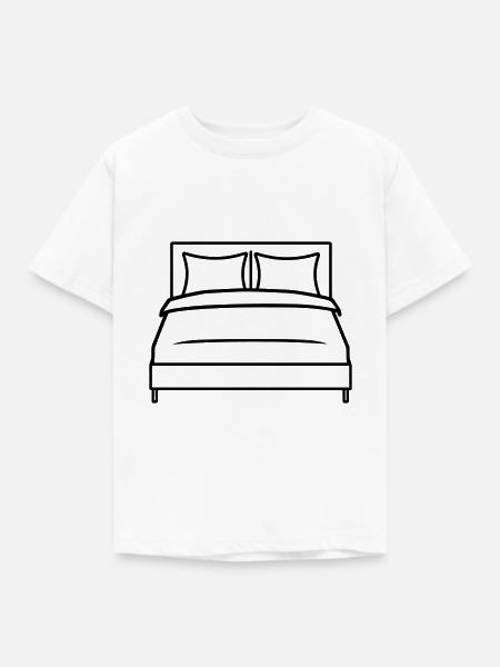 Bett - Kinder T-Shirt - Weiß