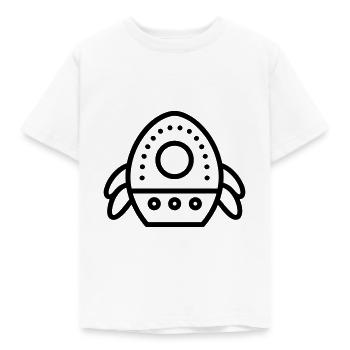 fliegende Untertasse - Kinder T-Shirt - Weiß - Vorne - AI Model Kid Male (0cm)