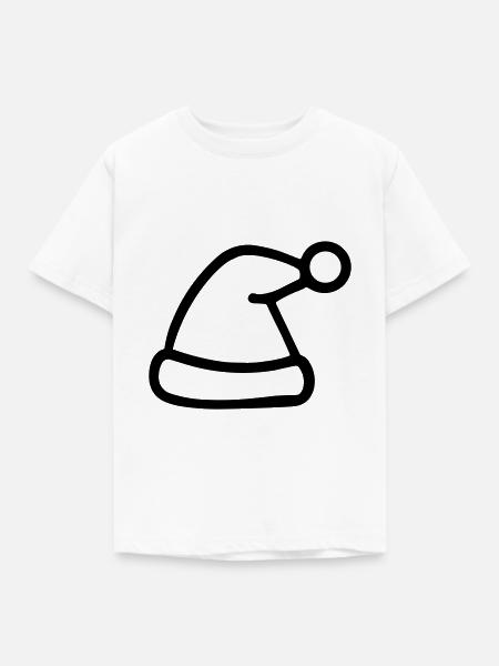Weihnachtsmütze - Kinder T-Shirt - Weiß