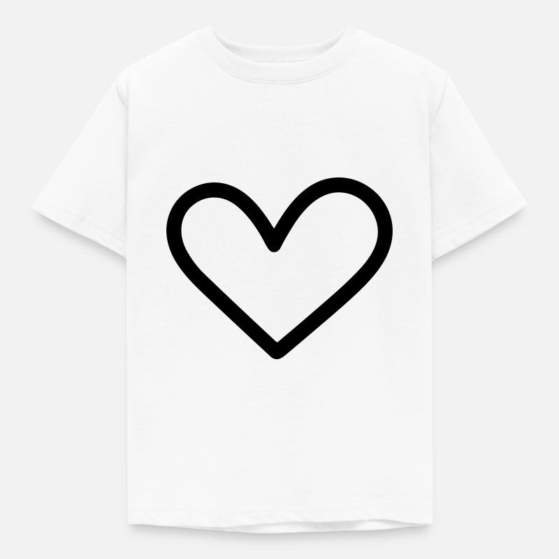 Herz - Kinder T-Shirt - Weiß