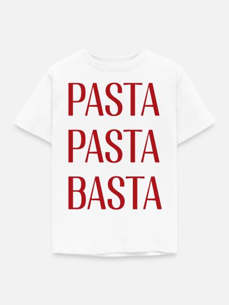 Pasta Pasta Basta - Kinder T-Shirt - Weiß