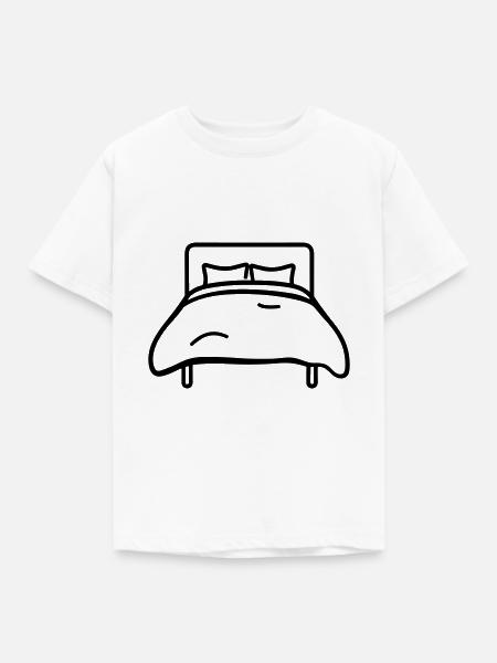 Bett - Kinder T-Shirt - Weiß