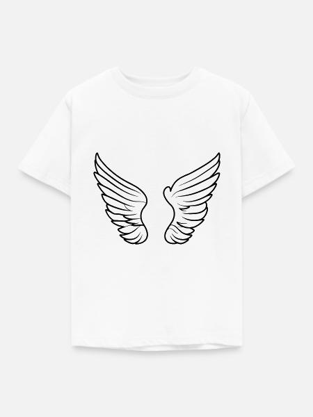 Engelsflügel - Kinder T-Shirt - Weiß