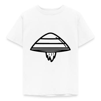 fliegende Untertasse - Kinder T-Shirt - Weiß - Vorne - AI Model Kid Male (0cm)