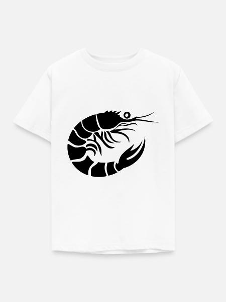 Garnele - Kinder T-Shirt - Weiß