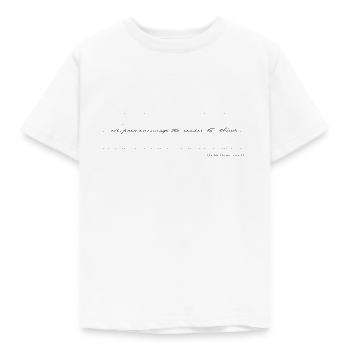 Ellipses Modern Calligraphy Minimalist Humor - Kids' T-Shirt - white - Front - AI Model Kid Male (0cm)