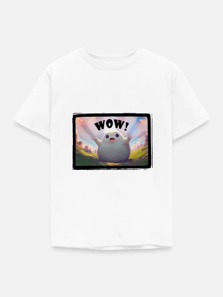 WOW! - Kinder T-Shirt - Weiß