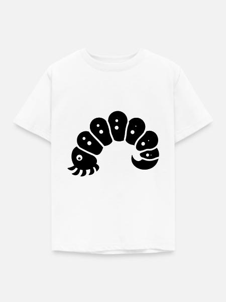 Raupe - Kinder T-Shirt - Weiß