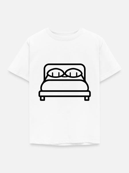 Bett - Kinder T-Shirt - Weiß