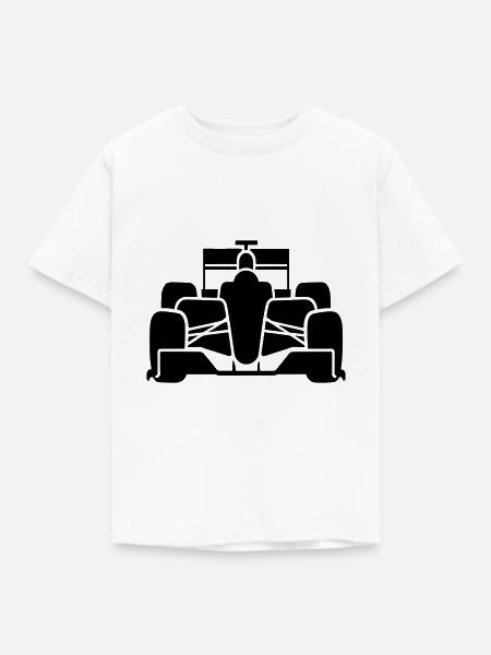 Rennwagen - Kinder T-Shirt - Weiß