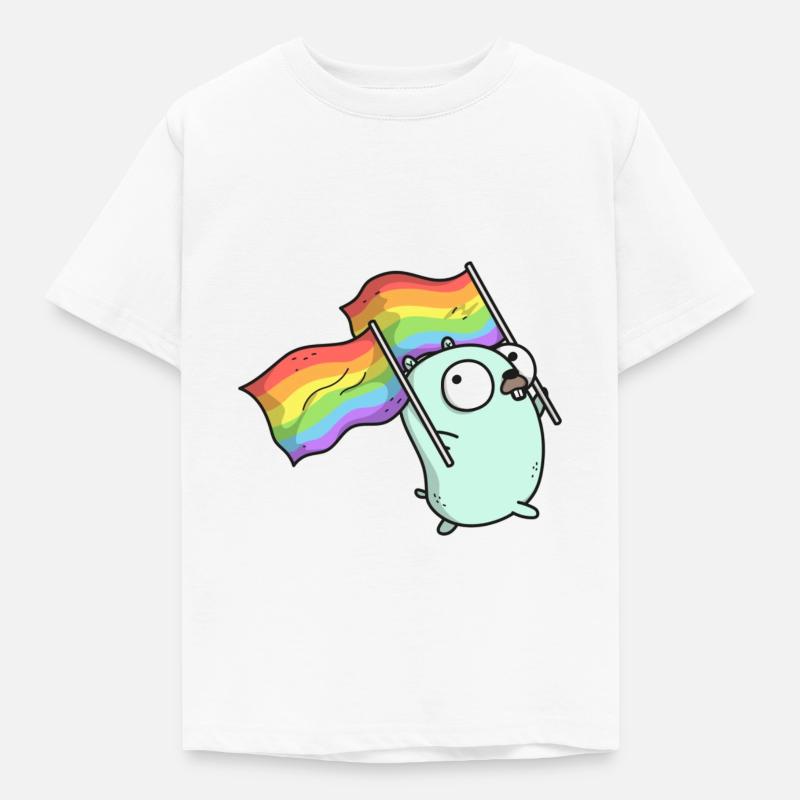Pride gopher - Kids' T-Shirt - white