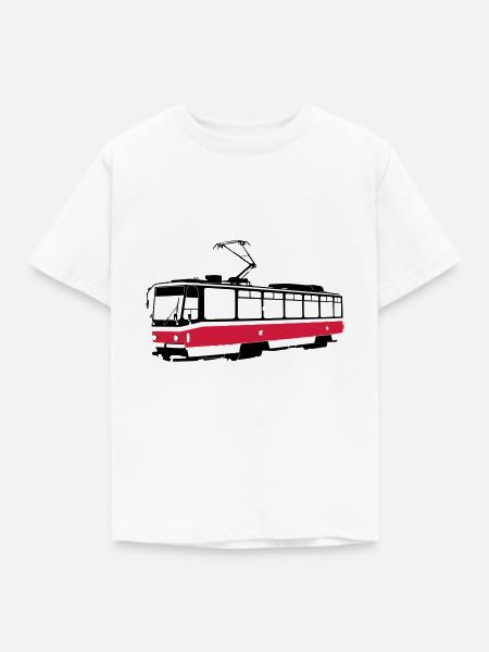 Brno tram - Kids' T-Shirt - white