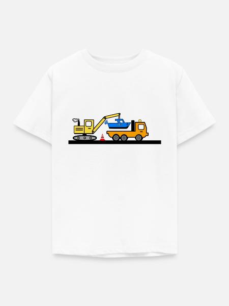 Bagger - Kinder T-Shirt - Weiß