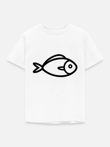 Fisch - Kinder T-Shirt - Weiß