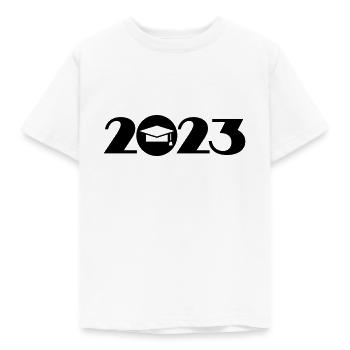 Graduation, Abi 2023, Diplom - Kinder T-Shirt - Weiß - Vorne - AI Model Kid Male (0cm)