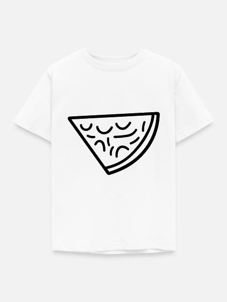 Pizzastück - Kinder T-Shirt - Weiß