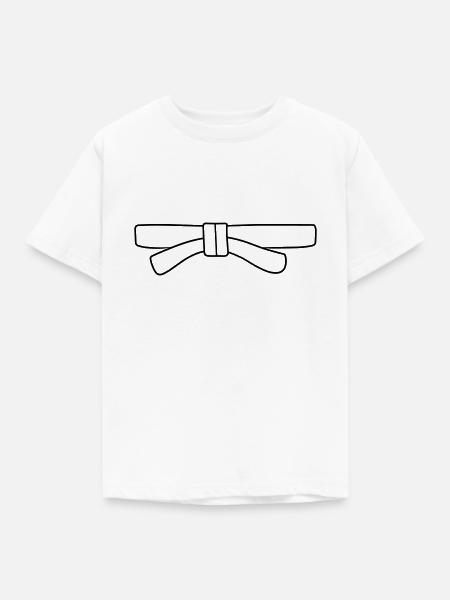 Gürtel - Kinder T-Shirt - Weiß