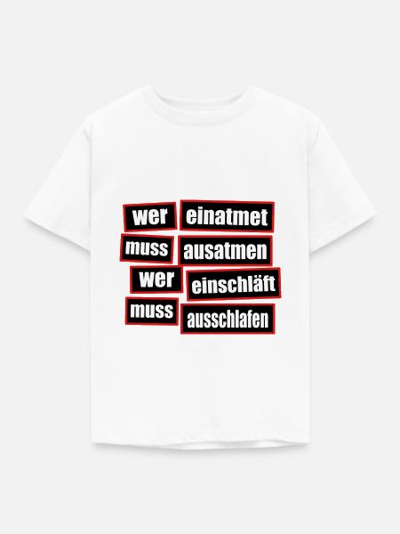 Spruch Schlafmütze - Kinder T-Shirt - Weiß