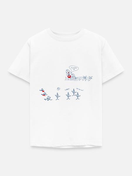 hurra santa kommt - Kinder T-Shirt - Weiß
