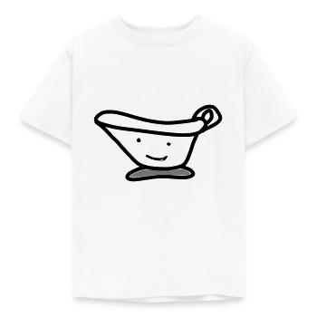 Soßentasse - Kinder T-Shirt - Weiß - Vorne - AI Model Kid Male (0cm)