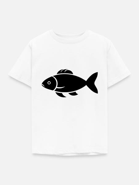 Kleiner Karpfenfisch - Kinder T-Shirt - Weiß