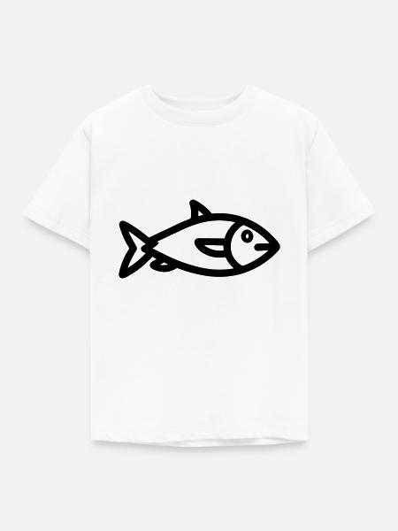Fisch - Kinder T-Shirt - Weiß