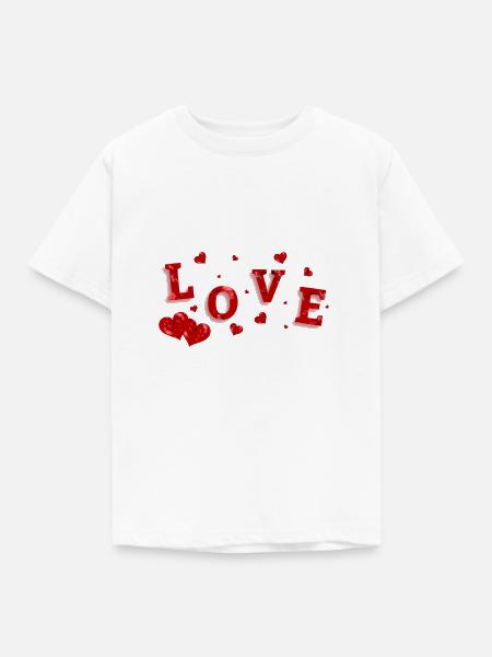 Love - Kinder T-Shirt - Weiß
