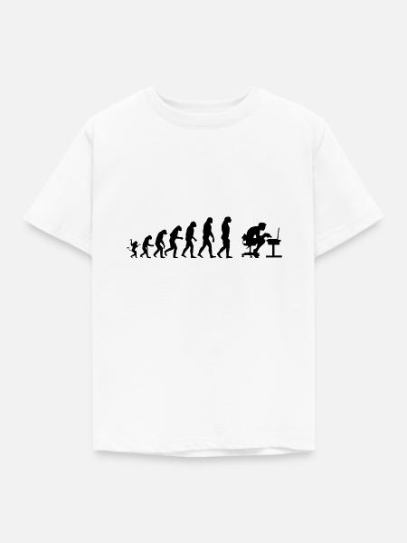 Computer Evolution - Kinder T-Shirt - Weiß