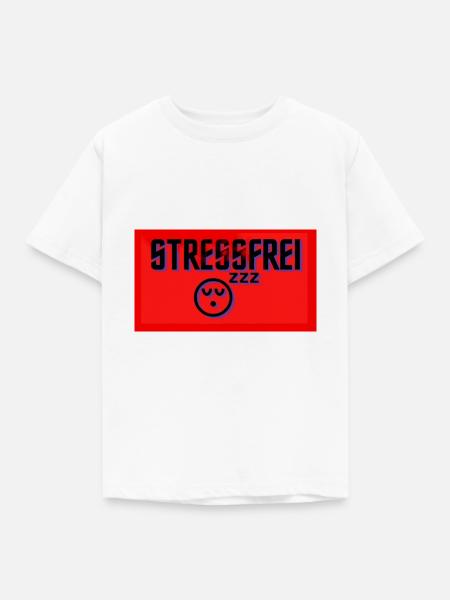 Stressfrei - Kinder T-Shirt - Weiß