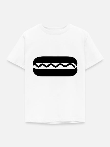 Hot Dog - Kinder T-Shirt - Weiß