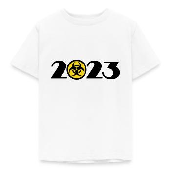 Biohazard 2023, Danger 2023 - T-shirt Enfant - blanc - Devant - AI Model Kid Male (0cm)