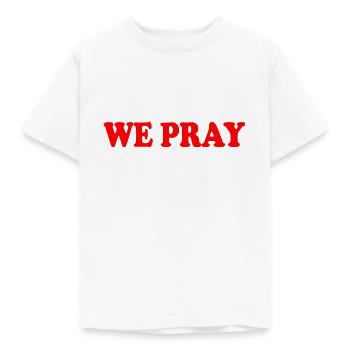 We pray - Kids' T-Shirt - white - Front - AI Model Kid Male (0cm)