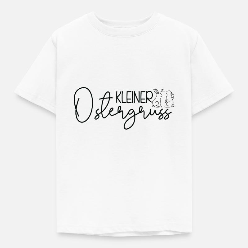 Kleiner Ostergruß 🐰🌸 - Kinder T-Shirt - Weiß