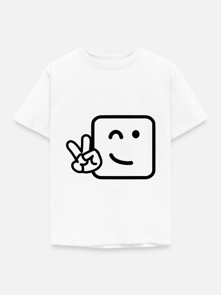Cooles Gesicht - Kinder T-Shirt - Weiß