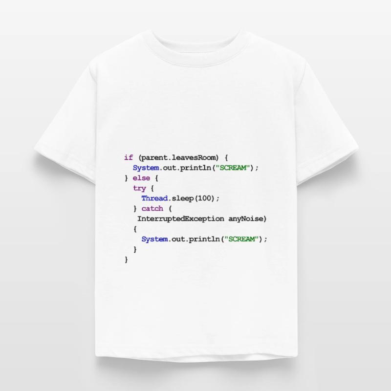 Java Code New Baby - InterruptedException T-shirt Enfant