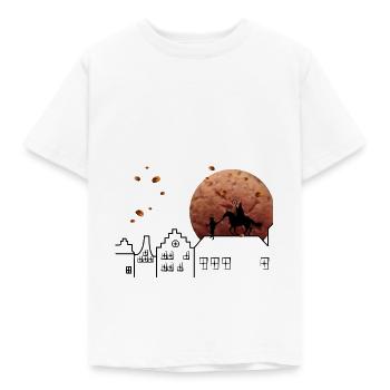 Sinterklaas op het dak, pepernotenmaan - T-shirt Enfant - blanc - Devant - AI Model Kid Male (0cm)